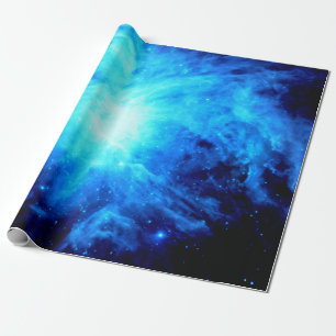 Papel De Presente Nebulosa de Órion Azul Vibrante