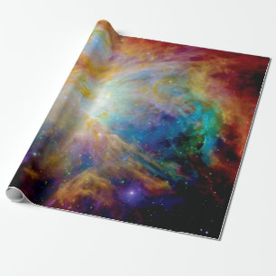 Papel De Presente Nebulosa de Órion Hubble Spitzer Telescópio Espaço