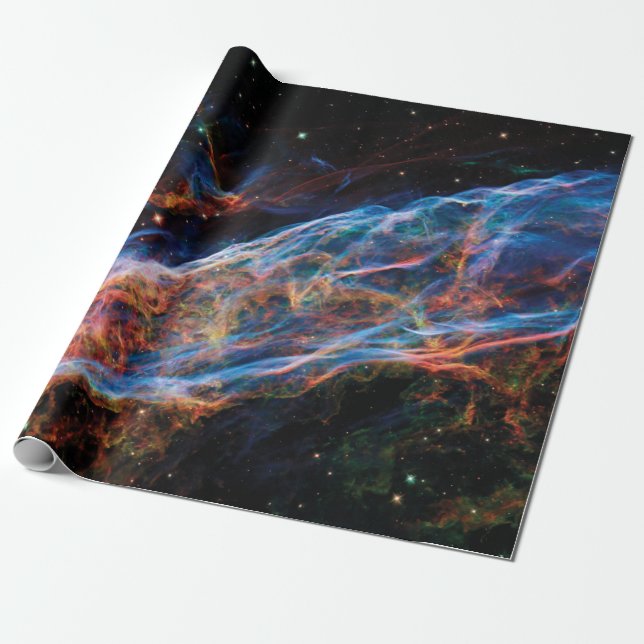 Papel De Presente Nebulosa do Véu NASA Hubble Foto Espacial (Desenrolado)