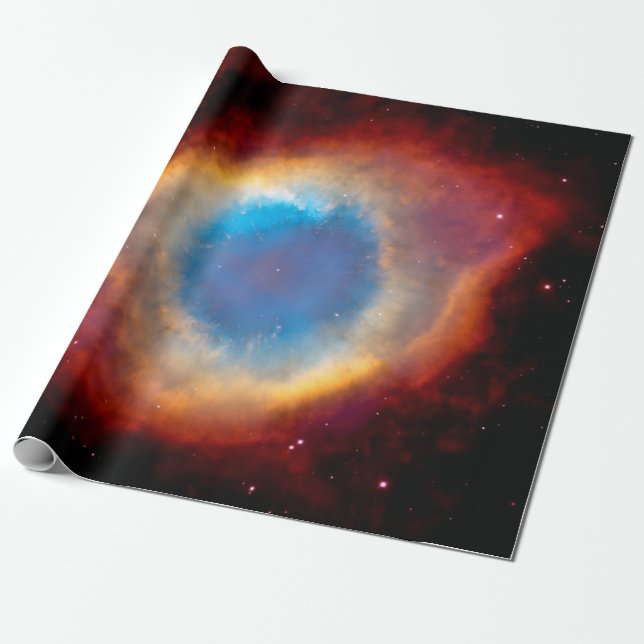 Papel De Presente Nebulosa Planetária Hélice NGC 7293 - Olho de Deus (Desenrolado)