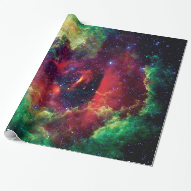 Papel De Presente Nebulosa Rosetta Foto Espacial NASA (Desenrolado)