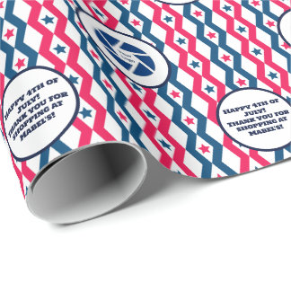 Papel De Presente Negócios de Varejo 4 de Julho Logotipo de Diamante