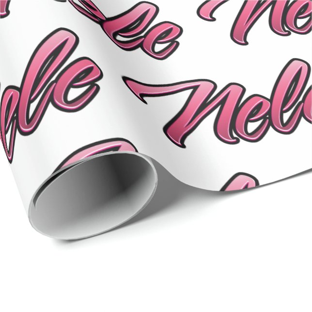Papel De Presente Nele faded pink personalisiertes Geschenkpapier (Ponta do rolo)