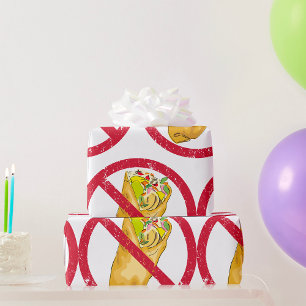 Papel De Presente Nenhum Burritos Permitido Assinar Proibição Humoro