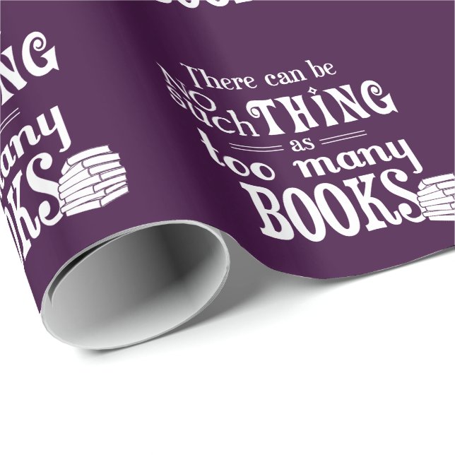 Papel De Presente Nenhuma coisa como livros demais (Ponta do rolo)