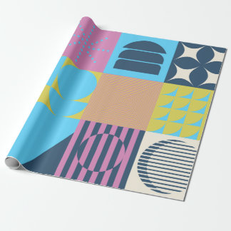 Papel De Presente Neo Modernismo - padrão trabalho de arte feito com