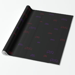 Papel De Presente Neon Bats