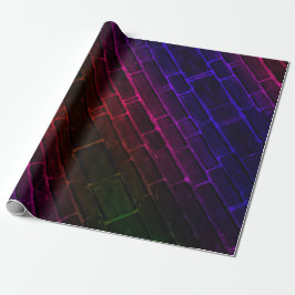 Papel De Presente Neon Brick Gift Wrap