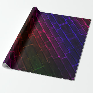 Papel De Presente Neon Brick Gift Wrap
