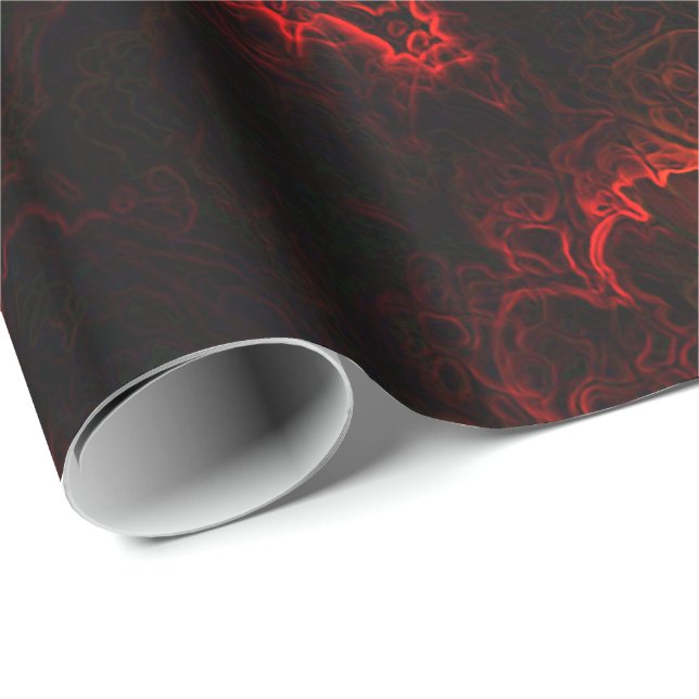 Papel De Presente Neon Fractal 4 Wrapper Paper (Ponta do rolo)