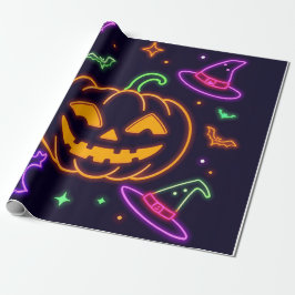 Papel De Presente Neon Halloween Party Gift Wrap