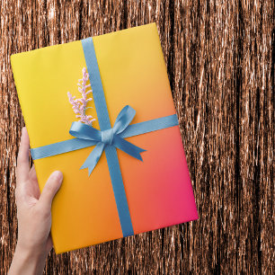 Papel De Presente Neon Yellow e Pink