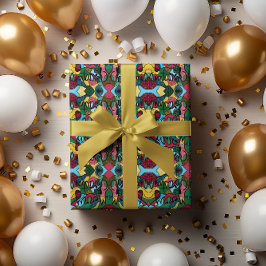 PAPEL DE PRESENTE NEUROGRÁFICO E LINHA PRETA DO NATAL DE MERRÍCULA