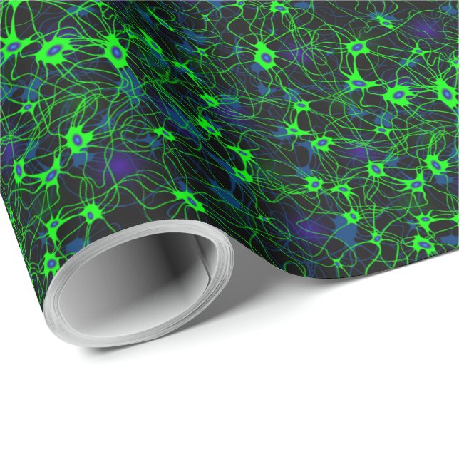 Papel De Presente Neuron City Wrapping Paper (Ponta do rolo)