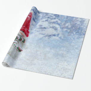 Papel De Presente Neve congelada de Natal