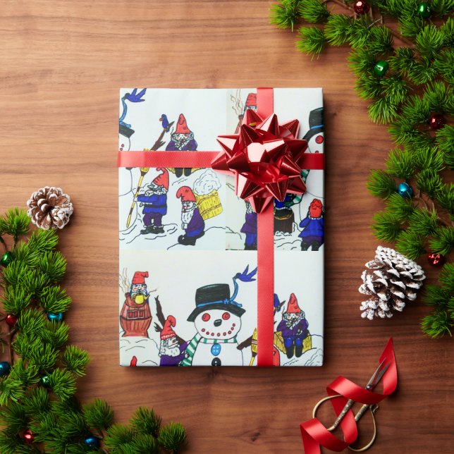 PAPEL DE PRESENTE NEVE DO NATAL (Presente de Natal)