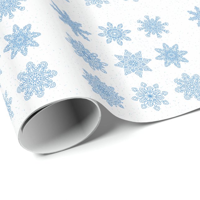 Papel De Presente Neve Flake (Ponta do rolo)