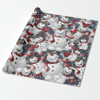 Papel De Presente Neve natalina