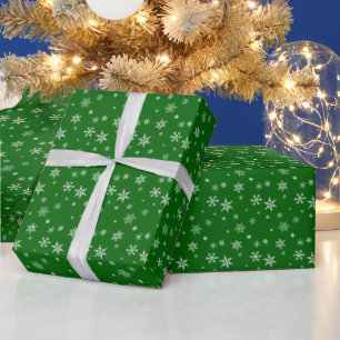 Papel De Presente Neves Brancas sobre o Presente de Natal Moderno Em