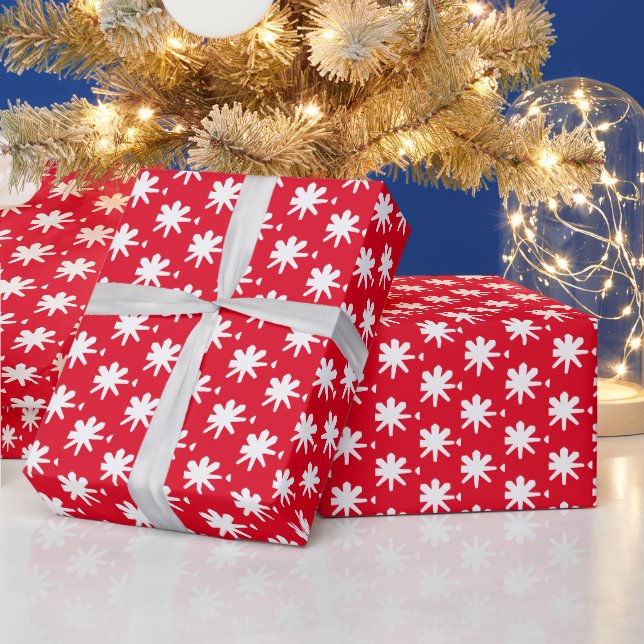 Papel De Presente Neves Red Stars Neves festas de neve (Feriados)