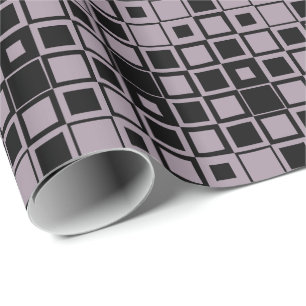 Papel De Presente Névoa Marinha Roxa e Preto Quadrado Dentro do Quad