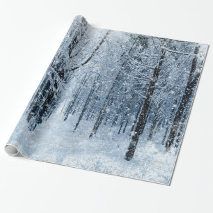 Papel De Presente Nevoeiro congelado de Natal