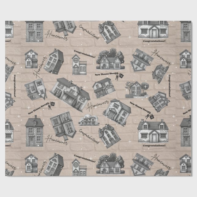 Papel De Presente New Home Wrapping Paper (Aberto)