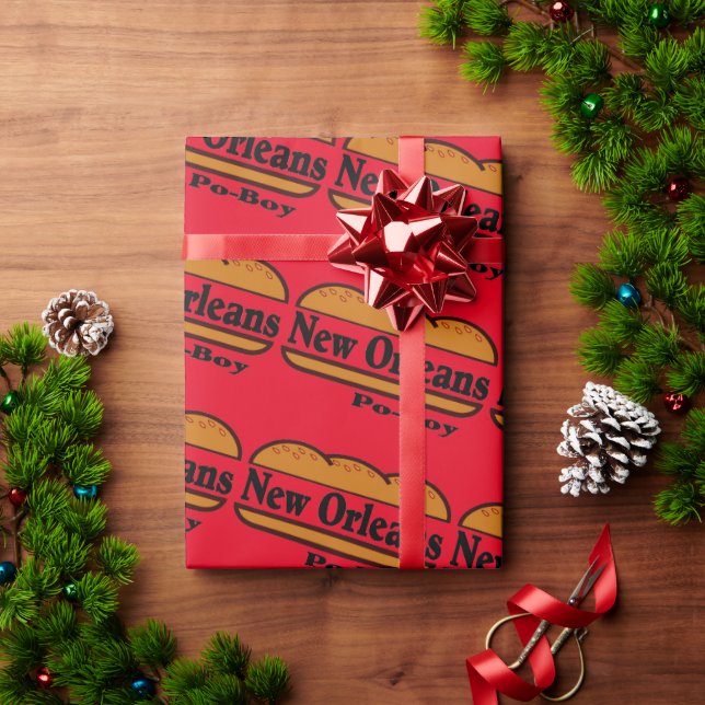 Papel De Presente New Orleans, (Presente de Natal)