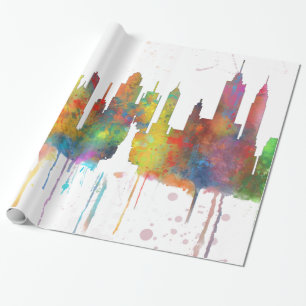 Papel De Presente NEW YORK, SKYLINE de NY - papel de envolvimento