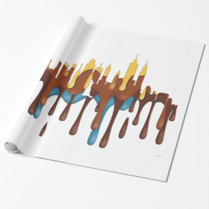 PAPEL DE PRESENTE NEW YORK, SKYLINE YBB DE NY -