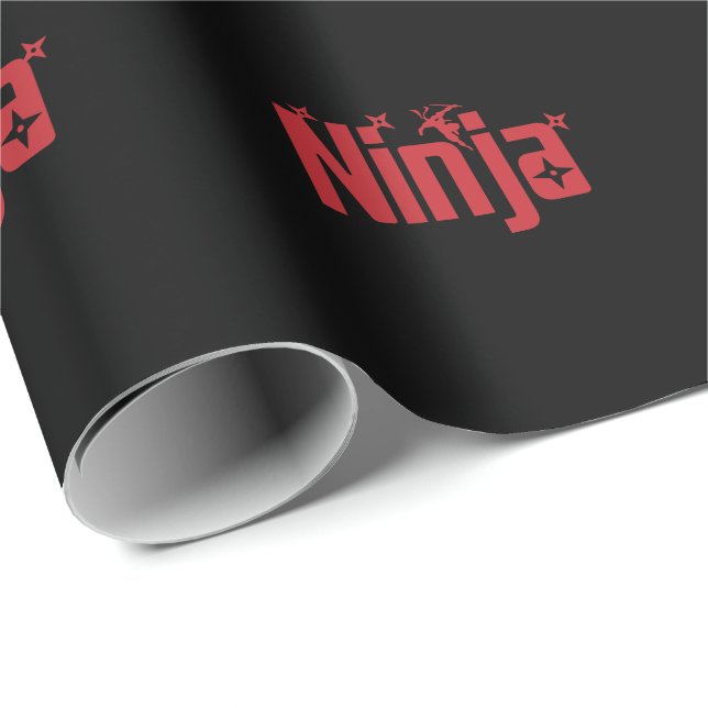Papel De Presente Ninja mit Wurfsternen (Ponta do rolo)