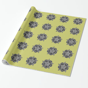 Papel De Presente Nó Celta Preto e Branco