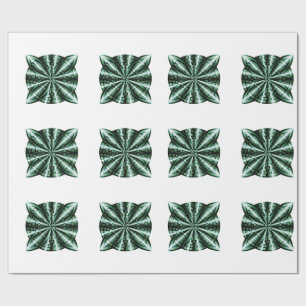 Papel De Presente Nó Céltico Metálico Verde Personalizado