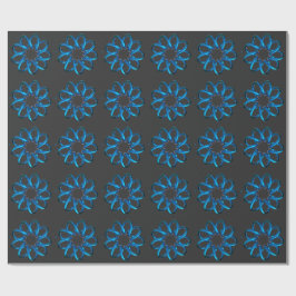 Papel De Presente Nó do Toro Metálico Azul