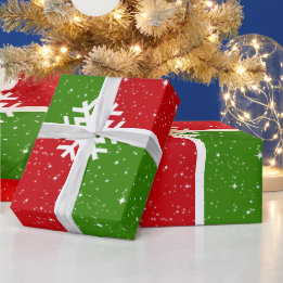 Papel De Presente Noel Festivo C est sobre branco vermelho e verde