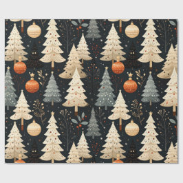 Papel De Presente Noir Noël tree