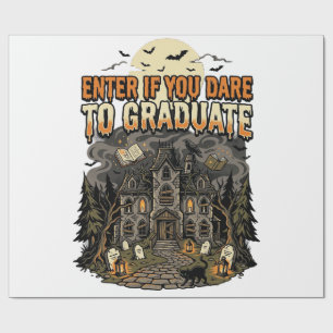 Papel De Presente Noite da Academia Assombrada de Halloween