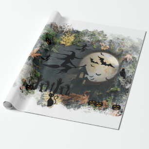 Papel De Presente Noite da Festa das Bruxas