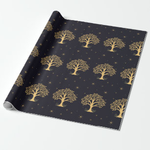 Papel De Presente Noite de Elegância: Casamento Azul Escuro