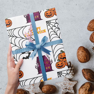 Papel De Presente Noite de Halloween Assombrada