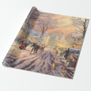 Papel De Presente Noite de Natais vintages Vitorianos