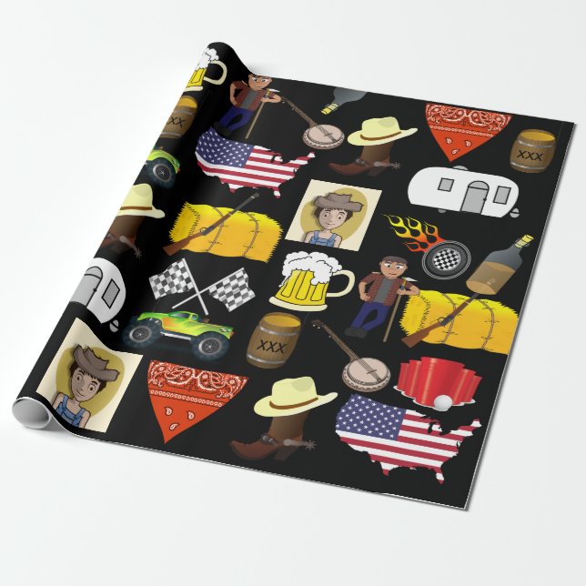 Papel De Presente Noite de Redneck (Desenrolado)