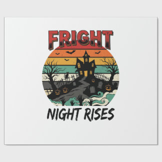 Papel De Presente Noite de Terror no Cemitério de Halloween