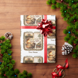 Papel De Presente Noites Aconchegantes de Leitura Merry Bright Padrã