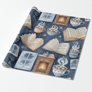 Papel De Presente Noites de Inverno Aconchegantes – Cacau Quente, Li