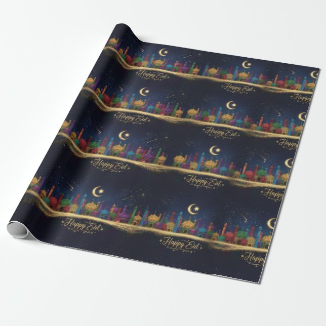 Papel De Presente noites estreladas Eid (Desenrolado)