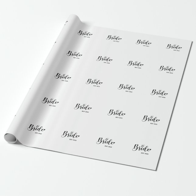 Papel De Presente Noiva Anúncio de Casamento Primavera 2025 Casament (Desenrolado)