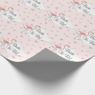 Papel De Presente Noiva cor-de-rosa do diamante do flamingo a ser!