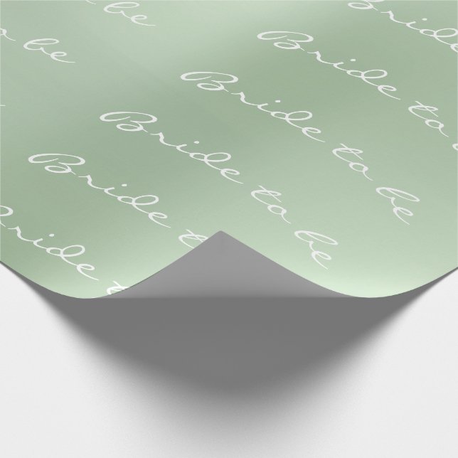 Papel De Presente Noiva de Pincel Personalizada para ser Verde-Mint (Ponta)