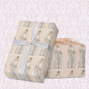 Papel De Presente Noiva do art deco